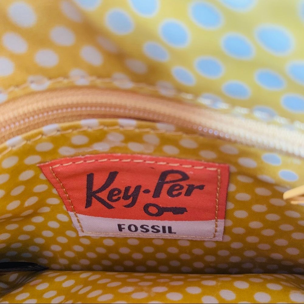 Fossil Key-Per Mini Crossbody Purse Multicolor Mod Floral Geometric Shoulder Bag - Picture 6 of 6